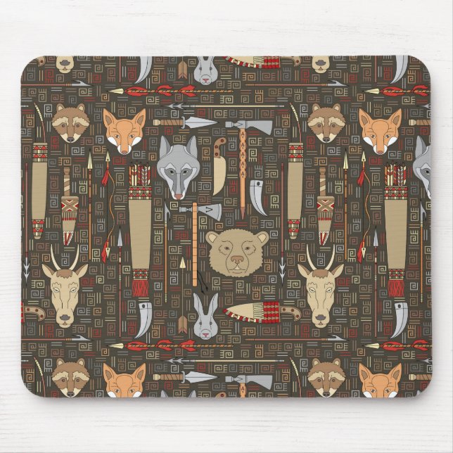 Tapis De Souris Motif de chasse ethnique (Devant)