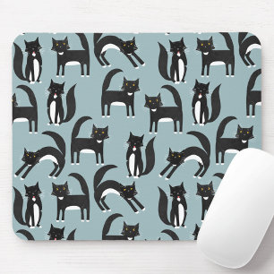 Tapis De Souris Motif de chat bleu