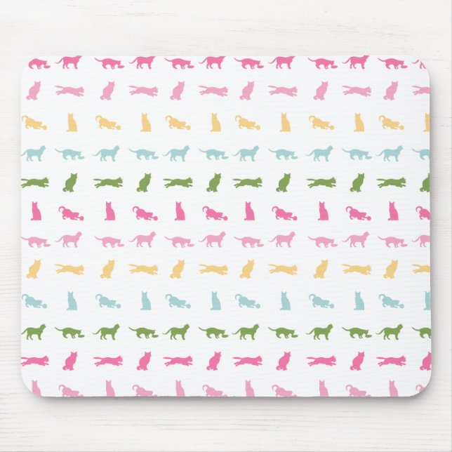 Tapis De Souris Motif de chat d'arc-en-ciel (Devant)