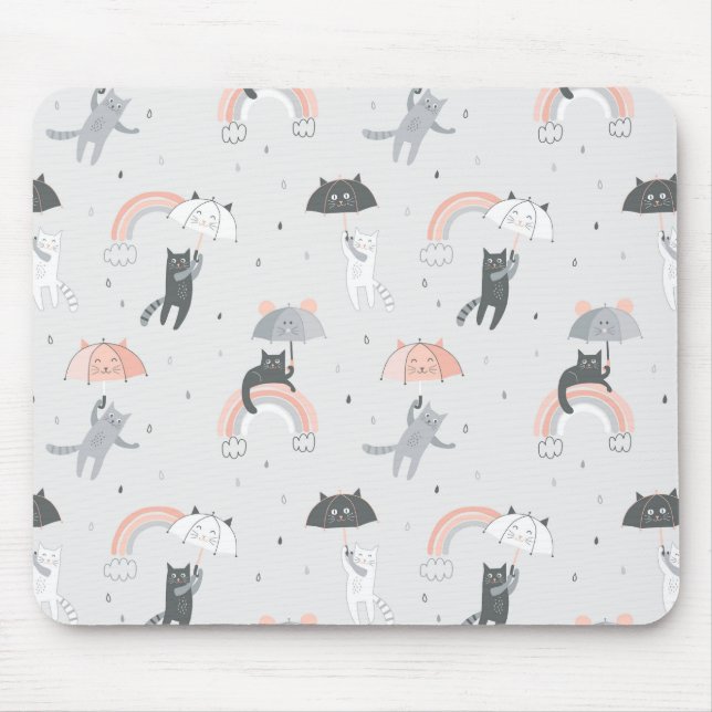 Tapis De Souris Motif de chats à plume (Devant)