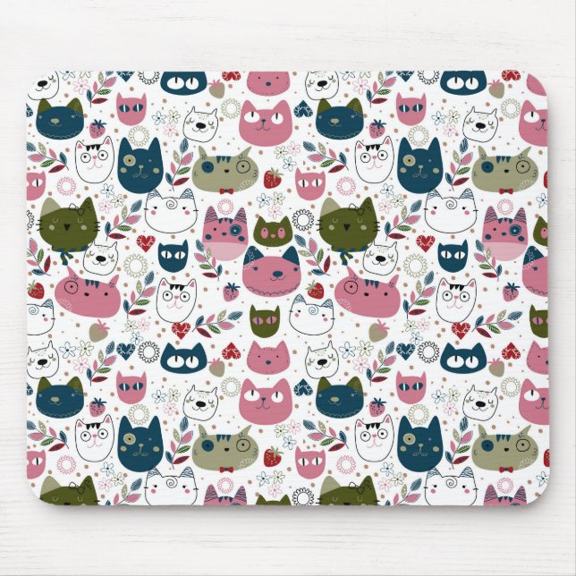 Tapis De Souris Motif de chats mignons (Devant)
