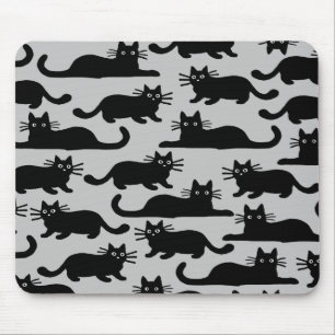 Tapis De Souris Motif de chats noirs