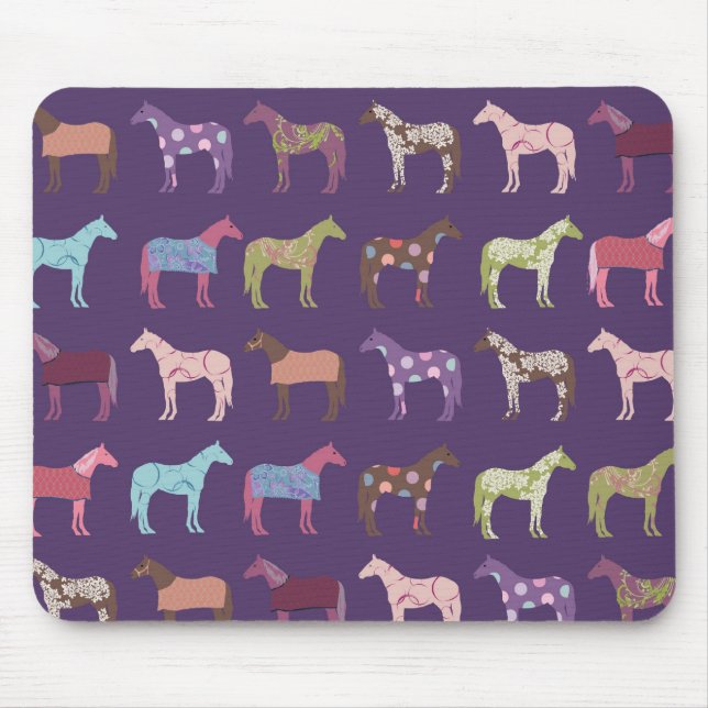 Tapis De Souris Motif de Cheval coloré (Devant)