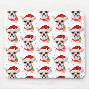 Tapis De Souris Motif de chien aquarelle de race Chihuahua Noël