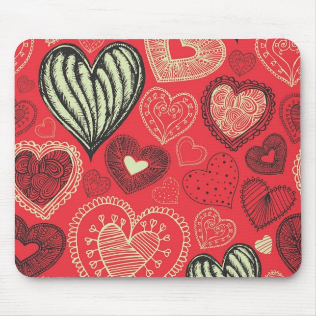Tapis De Souris Motif de coeur (Devant)