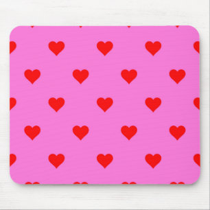 Tapis De Souris Motif de cœur simple rouge violet mignon