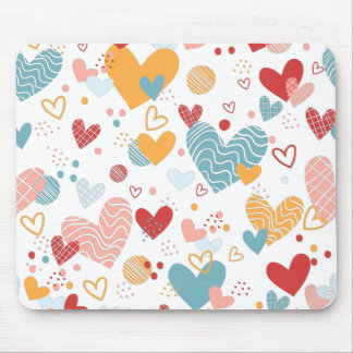 Tapis De Souris motif de coeurs Abstraits