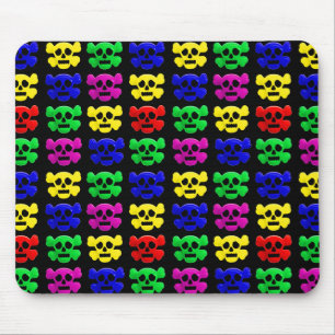 Tapis De Souris Motif de crânes colorés