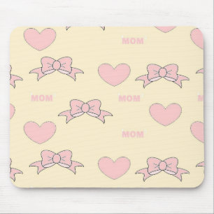 Tapis De Souris Motif de crème de maman rose