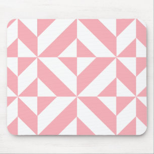 Tapis De Souris Motif de cube géométrique Melon rose