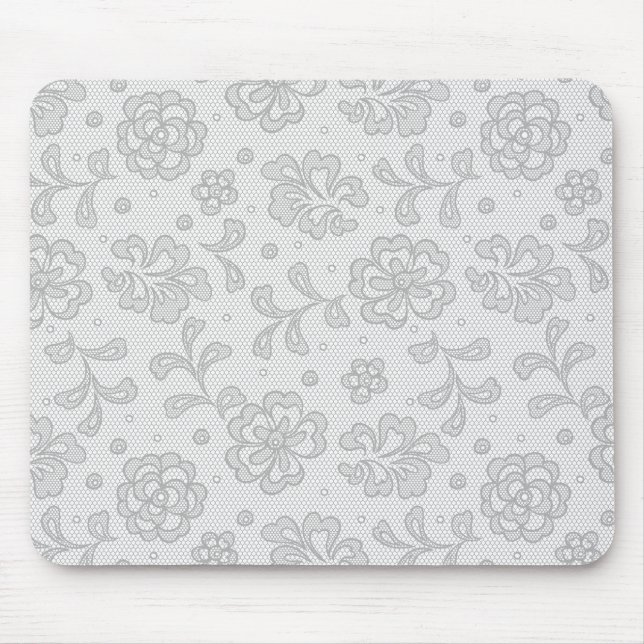 Tapis De Souris Motif de dentelle, cru 1 de fleur (Devant)