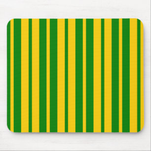 Tapis De Souris Motif de design de rayures élégantes vert jaune