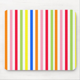 Tapis De Souris Motif de design de rayures vibrantes et colorées