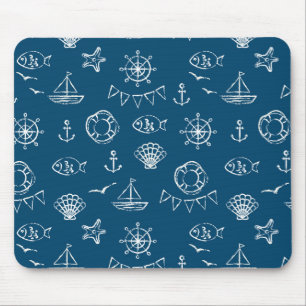 Tapis De Souris Motif de dessin de calque marine 2