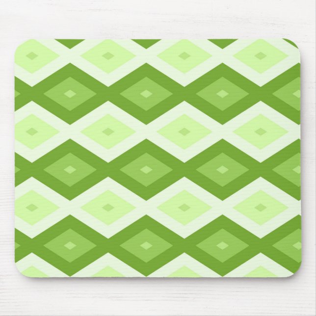 Tapis De Souris Motif de diamant vert Chartreuse (Devant)