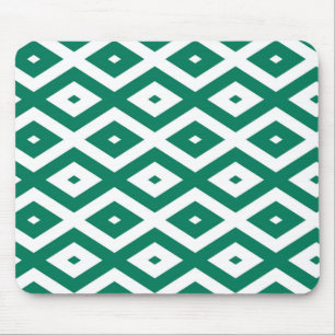 Tapis De Souris Motif de diamant vert et blanc