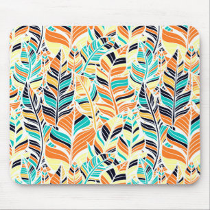 Tapis De Souris Motif de feuilles bohème coloré mignon