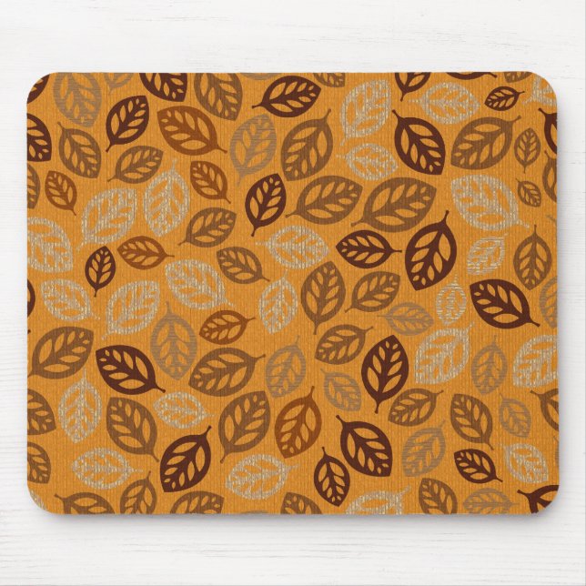 Tapis De Souris Motif de feuilles brunes mignonnes (Devant)