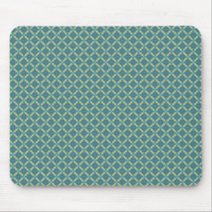Tapis De Souris Motif de feuilles simples en bleu