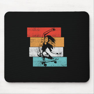 Tapis De Souris Motif de fille skater pour adolescentes planchant