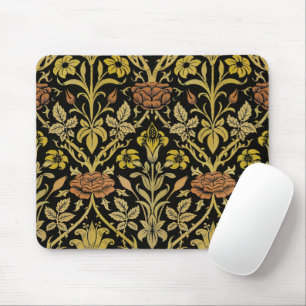 Tapis De Souris Motif de fleur de rose et de lys vintage de Willia