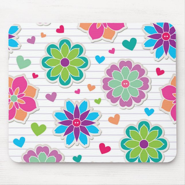 Tapis De Souris Motif de fleurs (Devant)