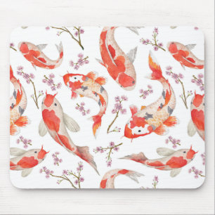 Tapis De Souris Motif de fleurs de cerisier de Koi