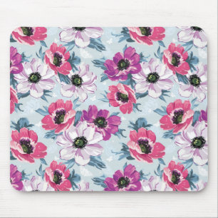 Tapis De Souris Motif de fleurs de couleur d'élégance sur le ble