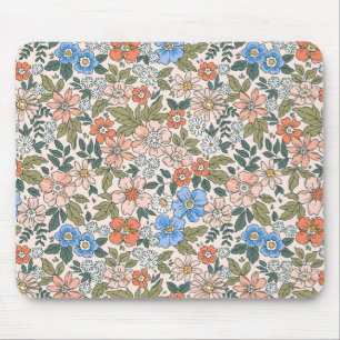 Tapis De Souris Motif de fleurs du jardin de corail