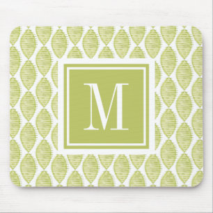 Tapis De Souris Motif de fleurs du monogramme   Hygge