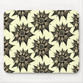 Tapis De Souris Motif de fleurs florales gothiques Sepia Spirit