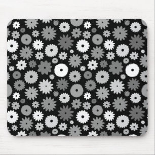 Tapis De Souris Motif de fleurs monochromes