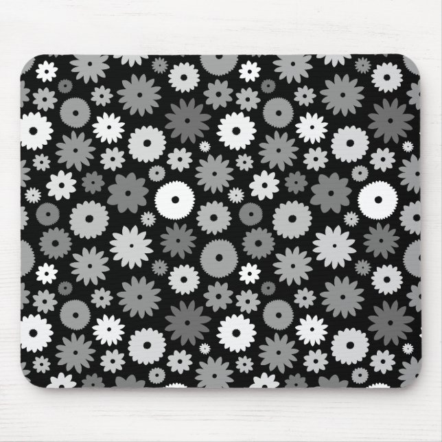 Tapis De Souris Motif de fleurs monochromes (Devant)