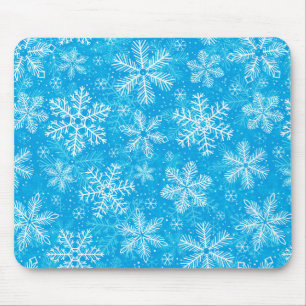 Tapis De Souris Motif de flocons blancs