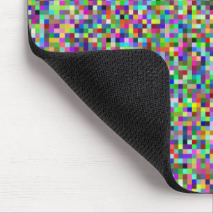 Tapis De Souris Motif de fond de carrés de pixels colorés