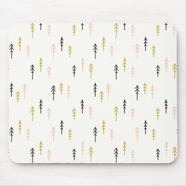 Tapis De Souris Motif de forêt d'arbre de Noël (Devant)