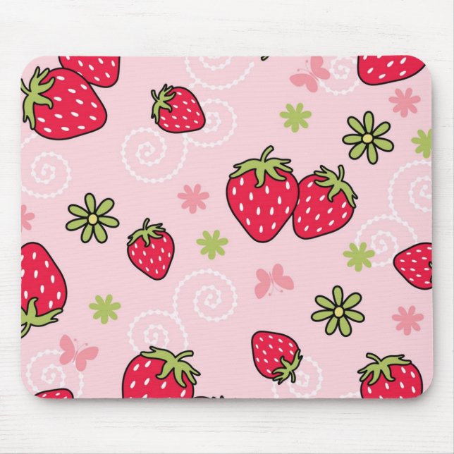 Tapis De Souris Motif de fraises (Devant)