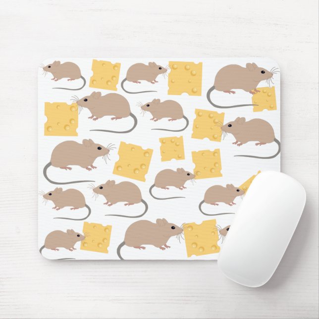 Tapis De Souris Motif de fromage mignon rongeur de la souris (Avec souris)