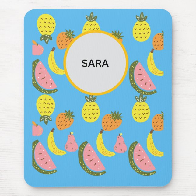 Tapis De Souris Motif de fruits d'été éclatants (Devant)