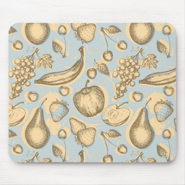 Tapis De Souris motif de fruits Vintages (Devant)
