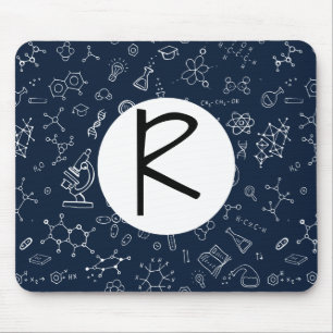 Tapis De Souris Motif de gribouillage de science / chimie monogram