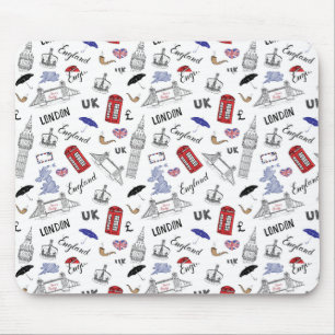 Tapis De Souris Motif de griffonnages de ville de Londres