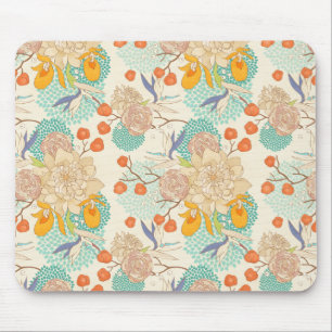 Tapis De Souris Motif de jardin fleuri coloré