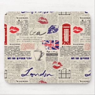 Tapis De Souris Motif de journal de Londres