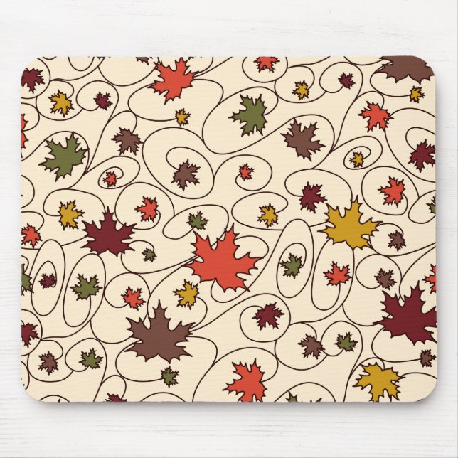 Tapis De Souris Motif de la feuille d'érable à boudin (Devant)