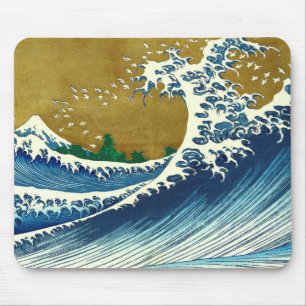 Tapis De Souris Motif de la Grande Vague de Hokusai : Art Ukiyo-e