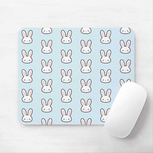 Tapis De Souris Motif de lapin visage de lapin mignon (Avec souris)