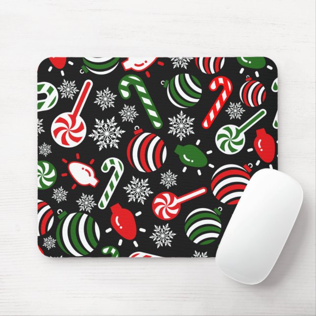 Tapis De Souris Motif de l'esprit de Noël (Avec souris)