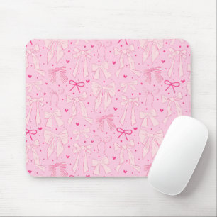 Tapis De Souris Motif de lignes blanches roses