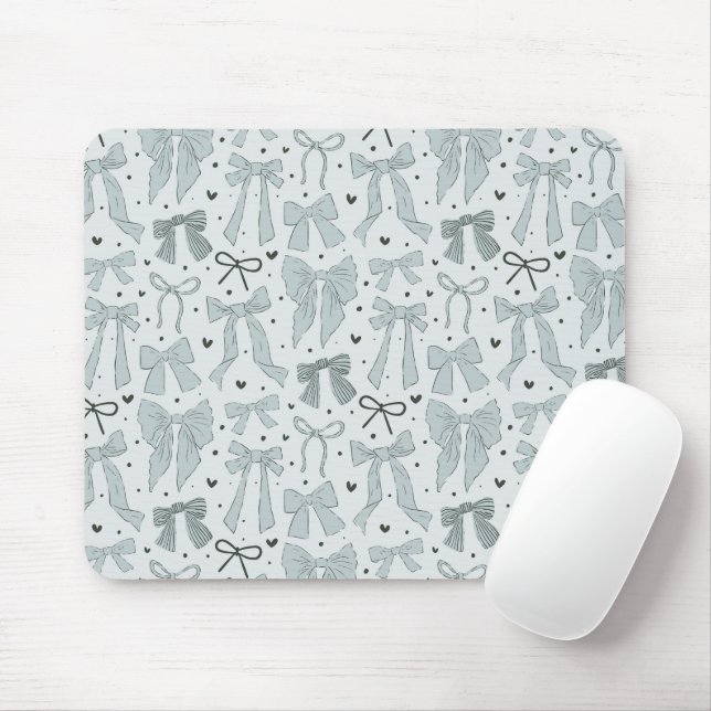 Tapis De Souris Motif de lignes bleues Whimsical (Avec souris)
